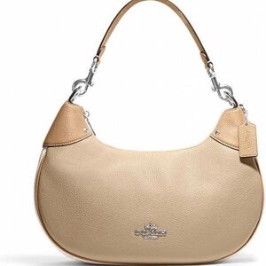 Coach Tan Leather Hobo Beige Handbag Wallet‎ Casual Bag EUC